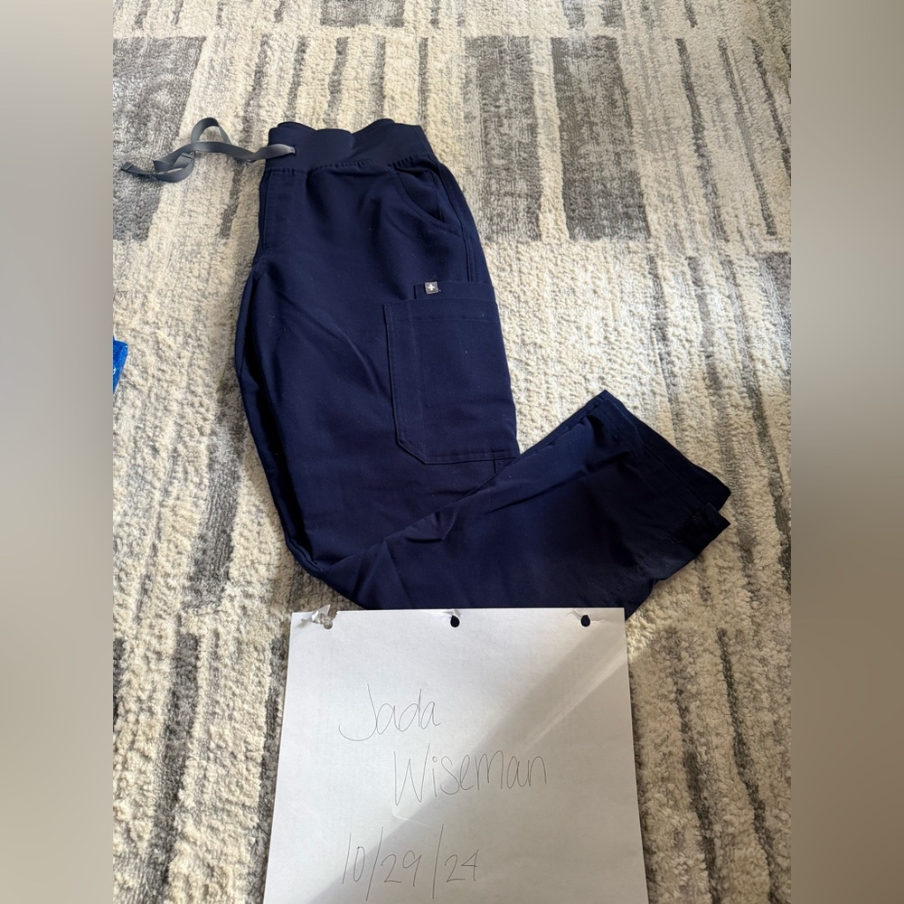 Navy straight leg figs scrubs
